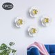 thumbnail image 4 of Decoración de pared con flores de cerámica 3D para el hogar, colgante para baño s blanco, 4 of 8