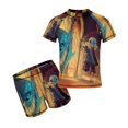 thumbnail image 1 of Undertale Boys 2-Piece Swimsuit Set, Short Sleeve Rash Guard & Swim Trunks, 1 of 7