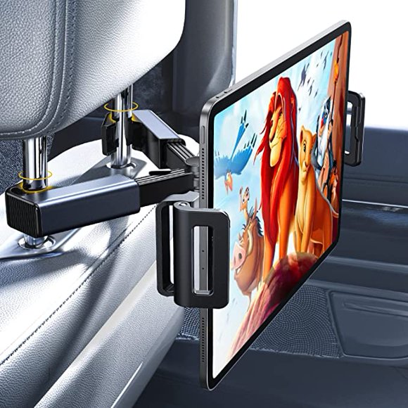 Tablet iPad Holder for Car Mount Headrest-iPad Car Holder Back Seat Travel Accessories Car Tablet Holder Mount Road Trip Essentials for Kids Adults