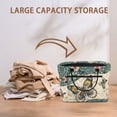 thumbnail image 4 of Yuyamidu Floral Butterfly Quilted Fabric Storage Basket with Handles Large Capacity Collapsible Laundry Hamper Nursery Organizer Bin for Home, Picnic, Shopping, Travel, 4 of 6