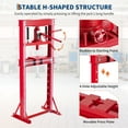 thumbnail image 5 of AOILE Hydraulic Press 12/6 Ton H-Frame Garage Floor Shop Press with Plates & Adjustable Table Height, Heavy Duty Steel Press for Bending, Straightening, and Installing Bearings – Red, 5 of 6