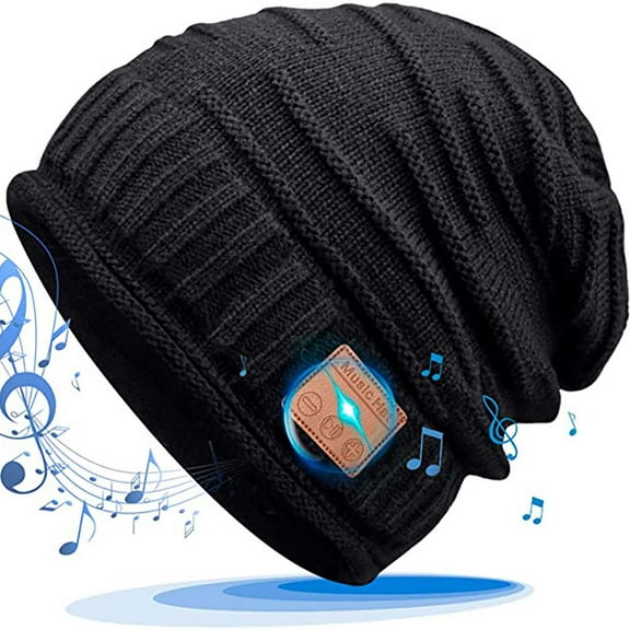 Morttic Bluetooth Beanie Hat for Men Women, Music Knitted Cap with Headphone Headset Earphone Stereo Speakers and Mic Hands Free for Outdoor Sports Running Walking Jogging Skiing