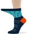 thumbnail image 5 of 7BIGSTARS KINGDOM Women's Cotton Diabetic Quarter Patterned Socks - 4 Pack Large Seamless Polka Dot Heart Sock Size 10-12 Shoe Size 8-12 L Dark Navy, Purple, Grey, Blue,Orange, 5 of 11