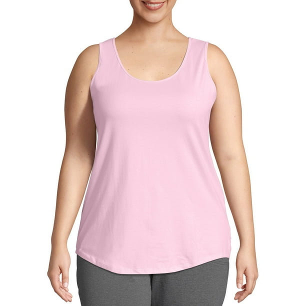 JMS by Hanes Women's Plus Size Shirttail Tank - Walmart.com