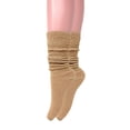 thumbnail image 3 of Long Cotton Lightweight Slouch Socks Beige 6 PAIRS Size 9-11, 3 of 10