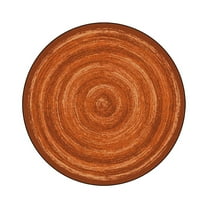 Feeling Fun 5'4" Round area rug in color Orange
