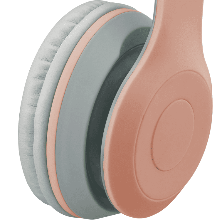 iLive Bluetooth Noise-Canceling Over-Ear Headphones, Rose Gold, IAHB38RGD