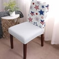 thumbnail image 2 of Stretch Dining Chair Covers Set of 4, Independence Day Star American Flag Blue Red Removable Dining Chair Protector Slipcovers for Kitchen Party Restaurant, 2 of 6