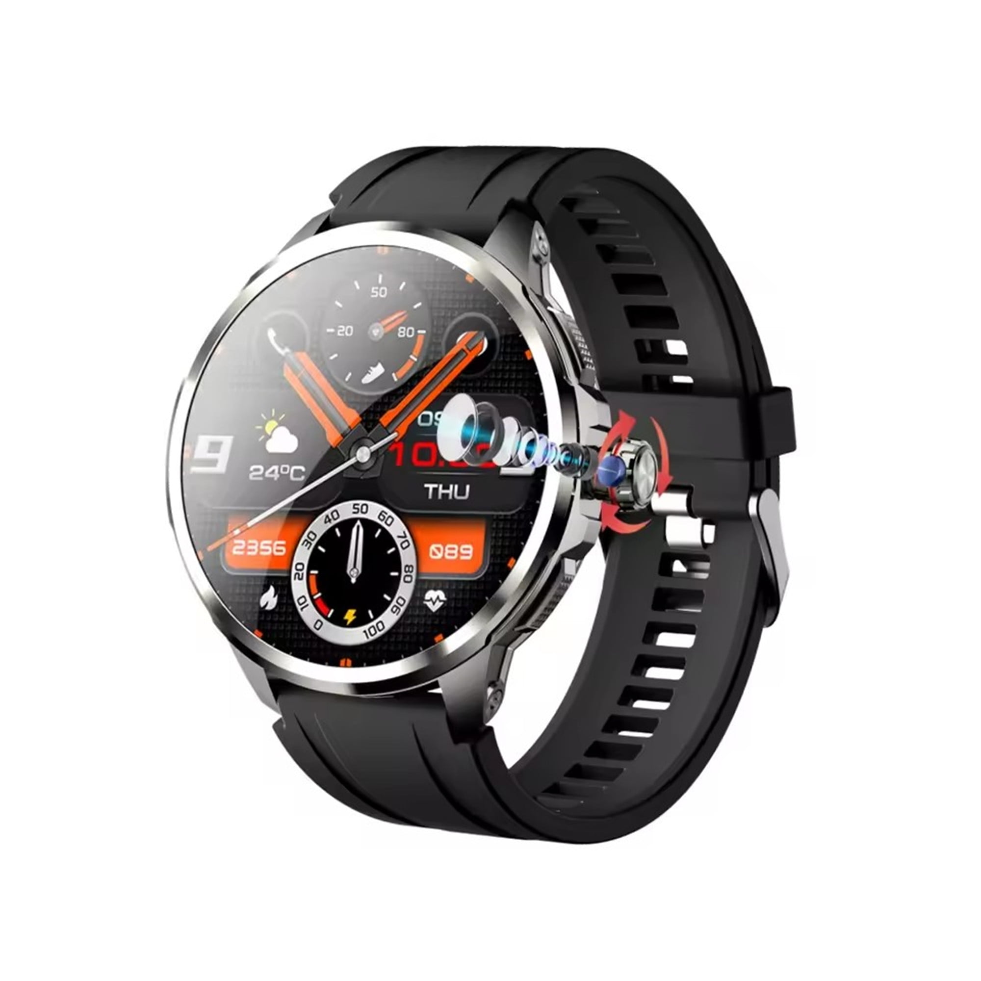 E EYAFA 4G Smart Watch Android System with 1.95 inch AMOLED Screen and SIM Card Slot 3GB RAM+32GB ROM