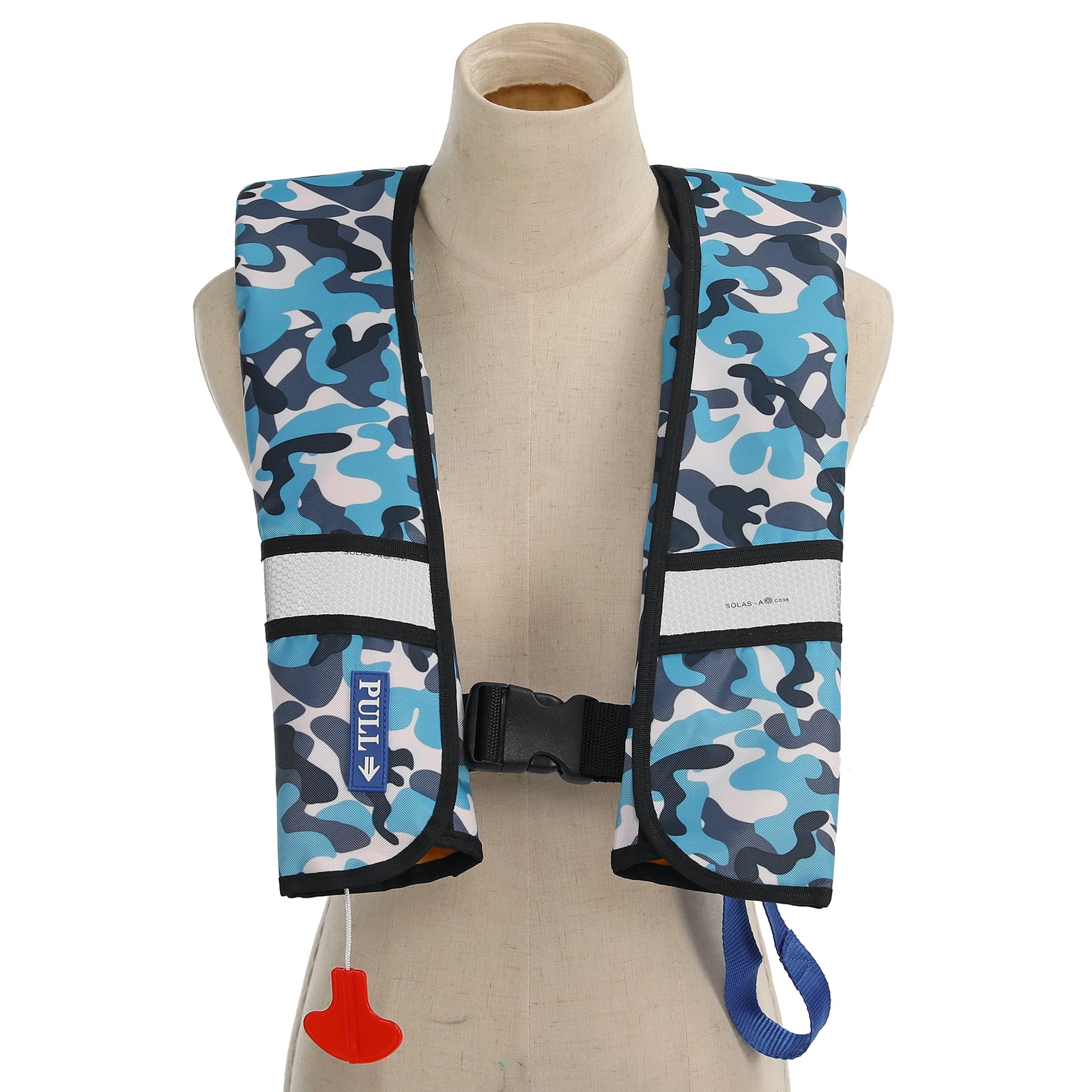 GOTGELIF Automatic Inflatable Life Jacket with Reflectors Safety Adult Life Jacket PFD Survival Buoyancy Life Vest for Boating Fishing Sailing Kayaking Surfing Paddling (Max Waist Size: 50'')