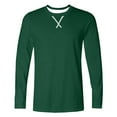 thumbnail image 4 of Crossline Print Shirts for Men Crew Neck Long Sleeve Pullover Top Loose Fit Casual Tops Athletic Trendy Loungewear Workout Basic Sweatshirts Lightweight T-Shirt Outfits, 4 of 5