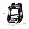 thumbnail image 2 of Clear Bag Mochila Transparente Clear Backpack for Work, Heavy Duty Waterproof Transparent Bookbag with Reinforced Straps, Large Capacity College Backpack for Women, Clear Bag for Stadium Events, 2 of 2
