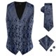 thumbnail image 1 of Chaleco de lujo de Jacquard de seda de Cachemira de oro púrpura para hombre, conjunto de corbata, chaleco azul marino Borgoña, corbata, gemelos y pañuelo para hombre, 1 of 5