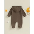 thumbnail image 4 of GXFC Infant Boys Girls Fall Jumpsuits Clothes 3M 6M 9M 12M 18M 24M Newborn Long Sleeve Zip Up Onesie Bodysuit Babysuit Autumn Clothing for Baby, 4 of 8