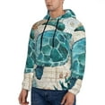 thumbnail image 3 of Fotbe Men's Hoodie with Watercolor Sea Turtle Pattern - Kangaroo Pocket Pullover Hooded Sweatshirt, Perfect for Daily Wear, Travel, and Home-Small, 3 of 7