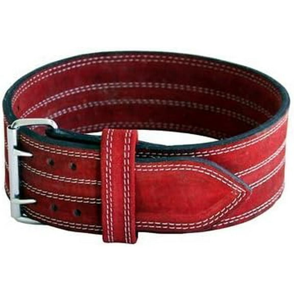 Ader Leather Power Lifting Weight Belt- 4" Red