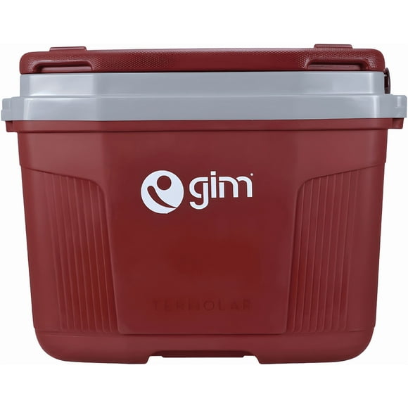 Hielera 32L rígida GIM Roja con apertura corrediza portavasos asas