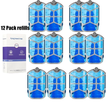 12 pcs Indoor Fruit Fly Trap and Gnat Trap Cartridges