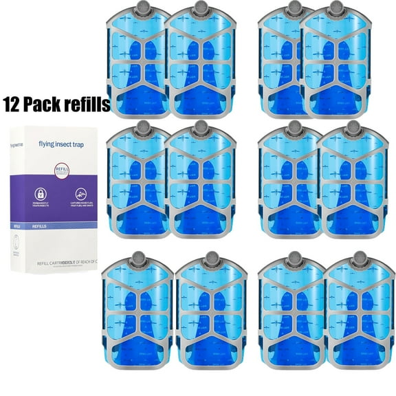12 pcs Indoor Fruit Fly Trap and Gnat Trap Cartridges
