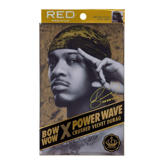 RED Premium Bow Wow X Power Wave Crushed Velvet Durag (Moss Green)