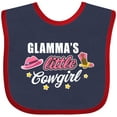 thumbnail image 3 of Inktastic Glamma's Little Cowgirl with Cowgirl Hat and Boots Girls Baby Bib, 3 of 4