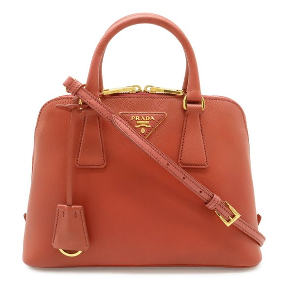 Pre-Owned PRADA Promenade Handbag/Shoulder Bag, Saffiano Leather, Pink BL0838