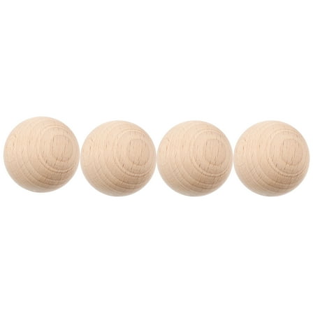 Topbathy Sports Balls Bocce Balls Wood 4Pcs for Outdoor Game Enjoyment