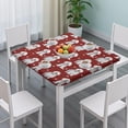 thumbnail image 3 of Pink Bichon Frise Square Fitted Tablecloth with Elastic Edge,Square Table Cover,Washable Elastic Table Cover for Home Kitchen Party Decor 34"x34", 3 of 6