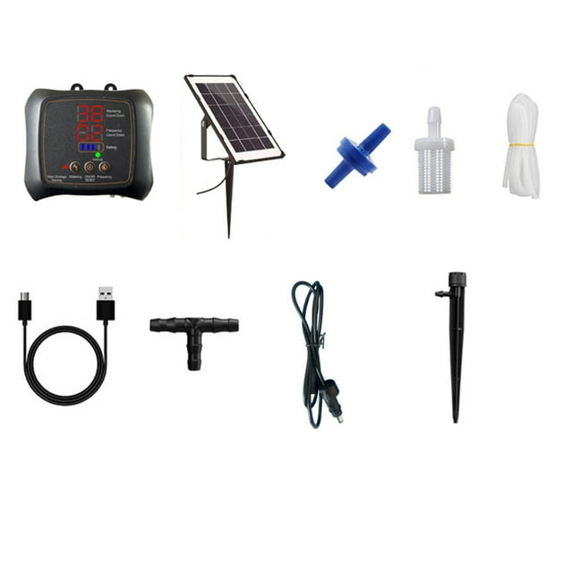 Solar Smart Automatic Watering System Self-Watering Plant Device Timer Drip Irrigation Kit Lazy Gardener Sprinkler