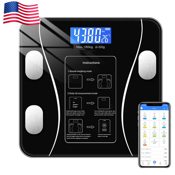 Digital Body Weight, Scale Backlit Display Bathroom, Scale High PrecisionBluetooth