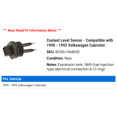thumbnail image 2 of Coolant Level Sensor - Compatible with 1990 - 1993 Volkswagen Cabriolet 1991 1992, 2 of 2