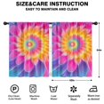 thumbnail image 2 of Blackout Kids Curtains,Rainbow Tie Dye Floral Pattern Childrens Insulated Curtains Set Of 2,Bedroom Essentials,Toddler Room Decor 42"x54", 2 of 5