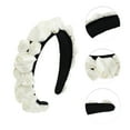 thumbnail image 3 of Unique Bargains 1 Pc Elegant Flowers Headbands for Women Beige, 3 of 6