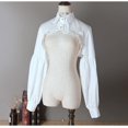 thumbnail image 2 of KuKuzhu Detachable Dickey Collar Blouse False Collar Half Shirt Long Sleeve Cropped Crop Tops, 2 of 5
