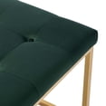 thumbnail image 4 of Duhome Square Ottoman Coffee Table Upholstered, Modern Tufted Ottoman with Metal Base Footrest Ottoman for Living Room, Velvet Green, 4 of 8