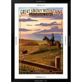 thumbnail image 5 of Art.com Cades Cove and Horse - Great Smoky Mountains National Park, TN Art Print by Lantern Press, Black Frame Wall Art, 32" x 44", 5 of 5