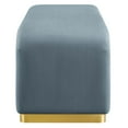 thumbnail image 3 of Modway Koda 60" Performance Velvet Waterfall Long Bench in Brass Cadet Blue, 3 of 9
