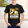 thumbnail image 2 of SUYIDA Boys Excavator Graphic Tee Casual Short Sleeve Shirt For Outdoor Play And Everyday Summer Wear Ages 3 To 13 Years Black,10-11 Years, 2 of 4