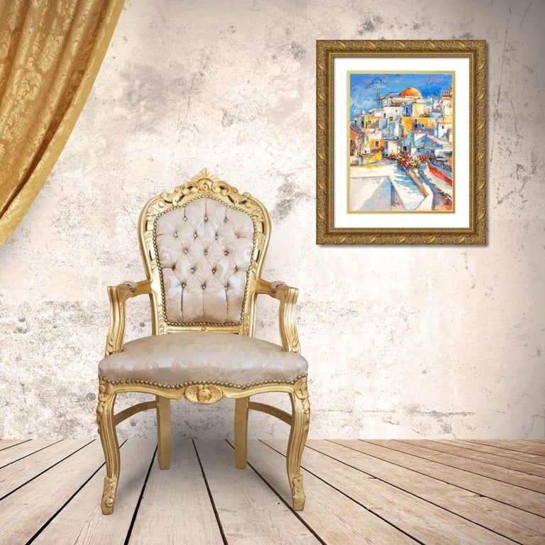 Florio, Luigi 12x14 Gold Ornate Wood Framed with Double Matting