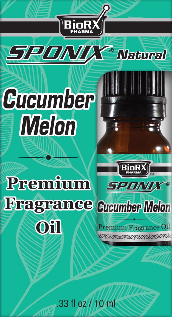 Cucumber Melon Fragrance Oil 10 mL (1/3 Oz) Aromatherapy - 100% Pure  Organic Aromatic Premium Essential Scented Perfume Oil by Sponix Made in  USA 