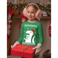 thumbnail image 2 of Tstars Ugly Christmas Sweater Big Trex Santa - Children Funny Youth Kids Long Sleeve T-Shirt, 2 of 6
