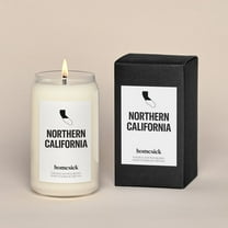 Homesick Premium Scented Candle, California Norcal - Scents of Pear, Vanilla, Amber, 13.75 oz, 60-80 Hour Burn, Natural Soy Blend Candle Home Decor, Relaxing Aromatherapy Candle