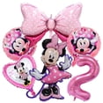 thumbnail image 5 of 1 juego de globos de aluminio de Minnie Mouse rosa de Disney, decoración para fiesta de cumpleaños de niña, suministros para baby shower, juguetes para niños, globos, 5 of 5