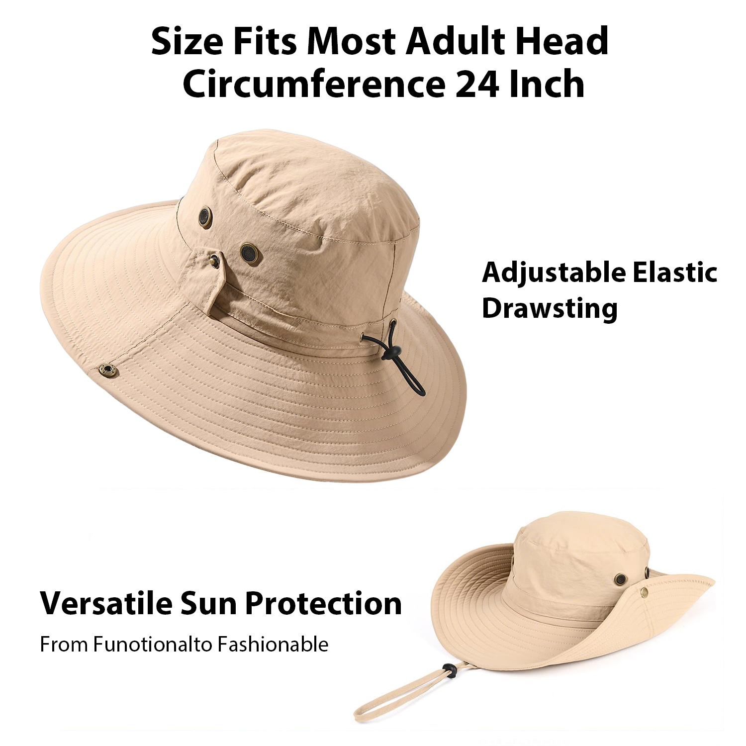 Cowin Sun Hat for Men Wide Brim Bucket photo 3