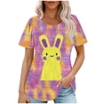 thumbnail image 2 of Xuyuer Happy Easter Family Matching Shirt Women Easter Sunday T-Shirt Cute Tie Dye Bunny Graphic Tee Holiday Short Sleeve Tops Funny Bunny T-Shirt Rabbit Graphic Tee Tops, 2 of 6