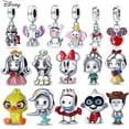 thumbnail image 2 of Disney 100% 925 Sterling Silver Princess Beaded Charms Fit Original 925 Pandora Bracelet&Bangle Fashion DIY Jewelry For Women Gao Jinjia LED, 2 of 2