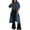 Denim Blue, variant on Women's Casual Double Breasted Long Denim Trench Coat Jean Jacket Trenchcoat with Belt Duster Coat Denim Blue S