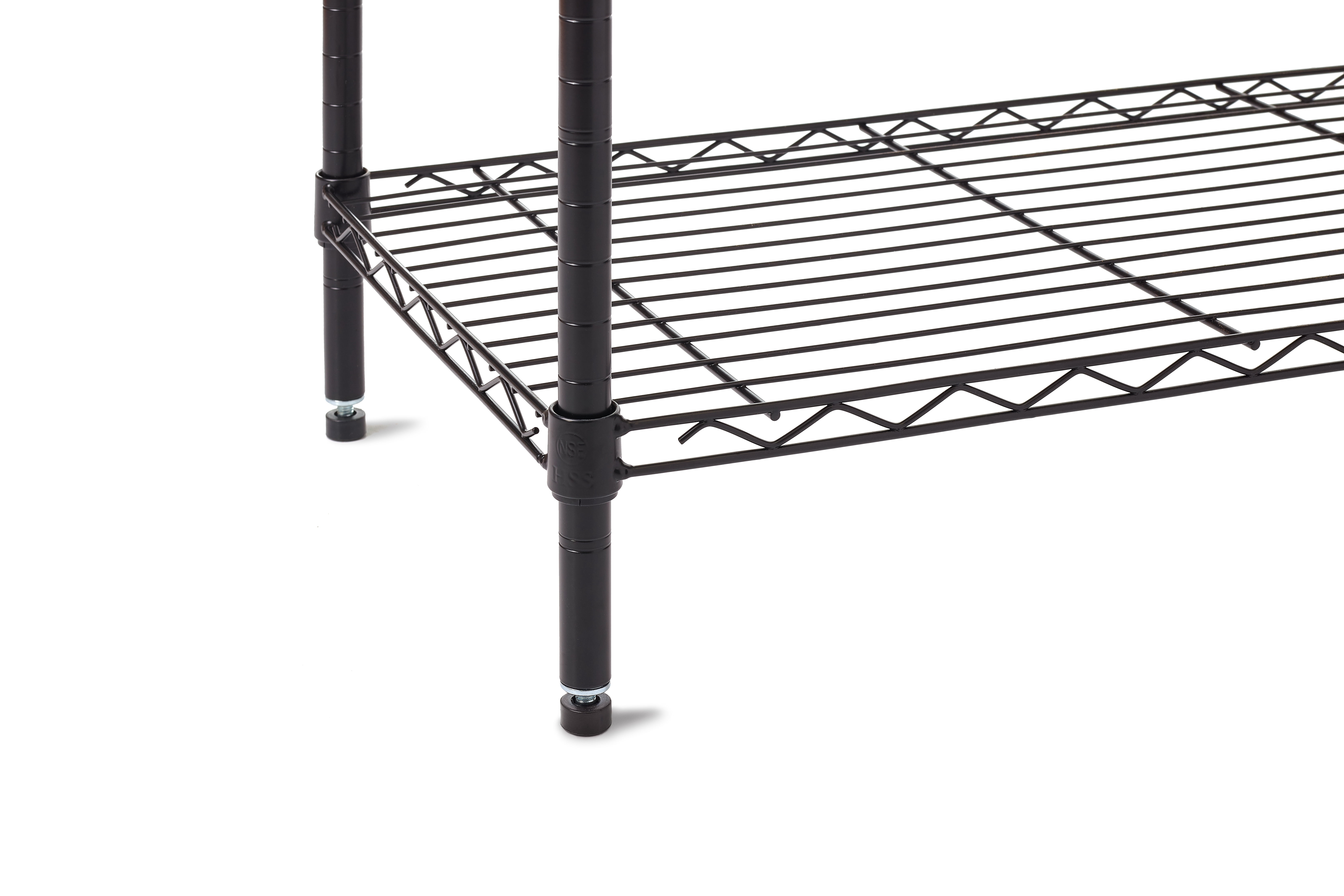 HSS 5-Tier Wire Shelving Unit, 36 in W x 16 in D x 72 in H, Black