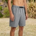 thumbnail image 6 of DJDLJWCJ Mens Workout Shorts, Gym Shorts Men Relaxed Fit Multi-pocket Running Shorts Bermuda Shorts for Men Elastic Waist Outdoor Gym Shorts Gray M, 6 of 6