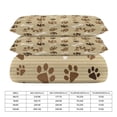 thumbnail image 2 of 3 Pcs Soft Bedding Set, Includes 1 Duvet Cover with Zipper And 2 Pillow Shams,Brown Footprints And Bones Full(79"×90"), 2 of 8